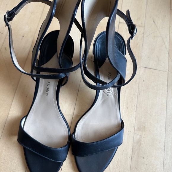 Paul Andrew Black Leather Lexington 105 strap sandal, 7.5  CB2504 - Picture 3 of 6